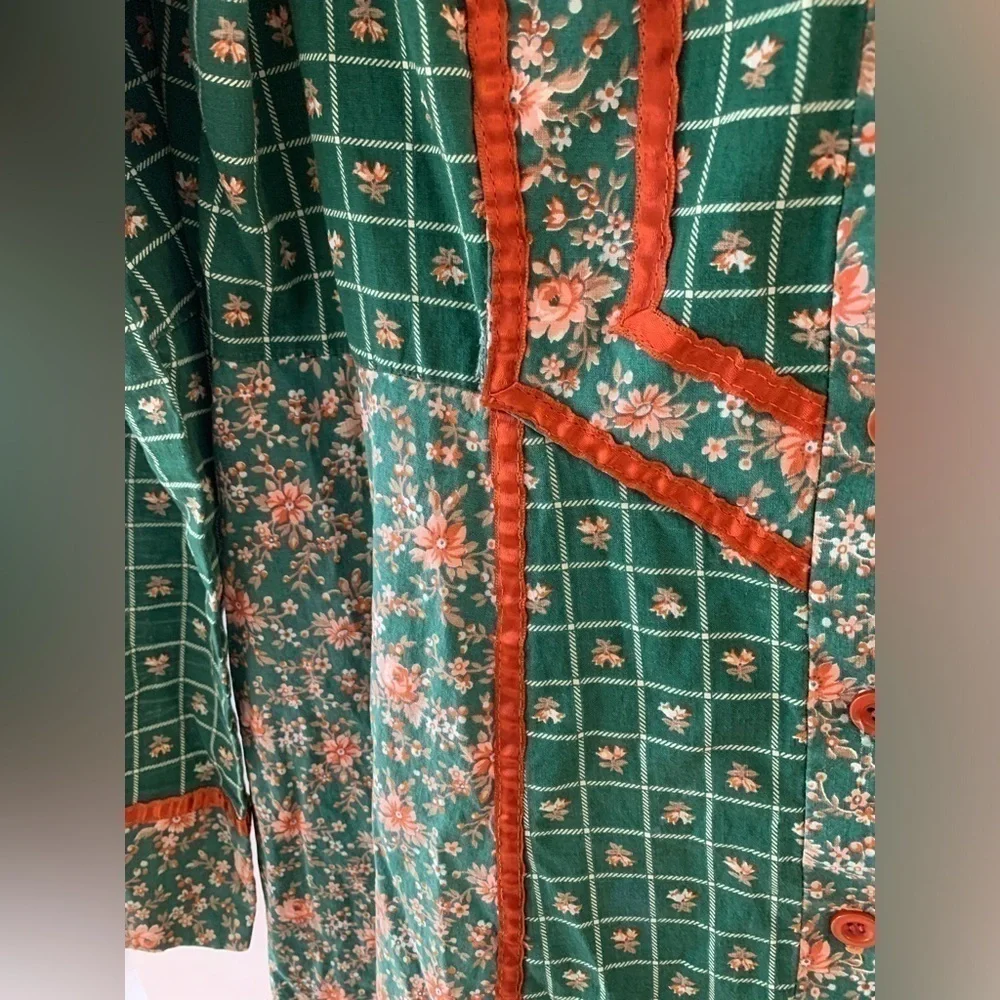 GUNNE SAX Green Floral  Prairie Dress - Picture 8 of 11